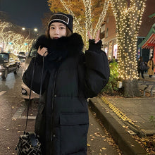 Load image into Gallery viewer, cnjessie Women Double Sided Down Long Jacket Winter Turtleneck White Duck Down Coat Warm Parkas Snow Outwear